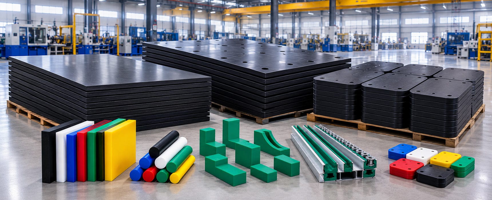 Paowo engineering plastic sheets and custom HDPE products in the factory