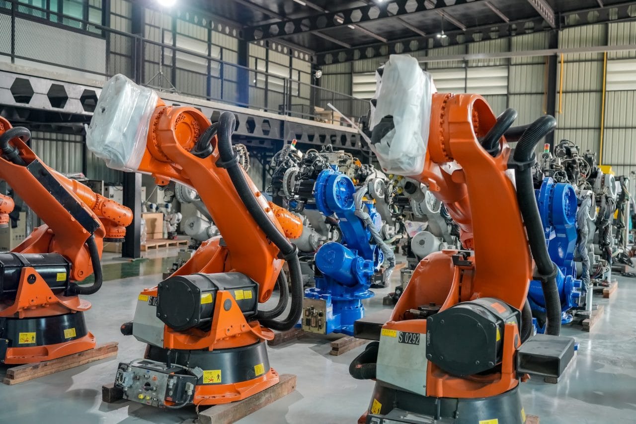 Automated production line with conveyor equipment